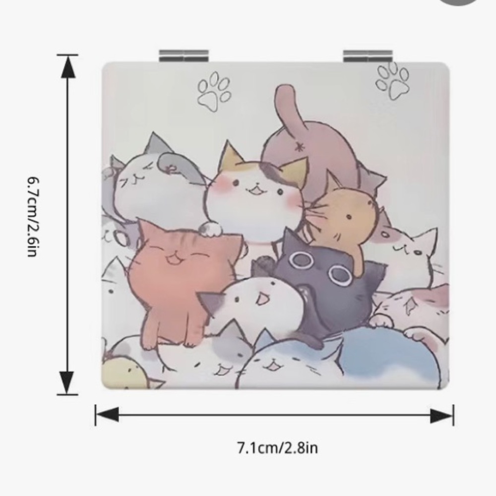 Cute Cat Compact Mirror Cute Cat Compact Mirror Cute Cat Compact Mirror
